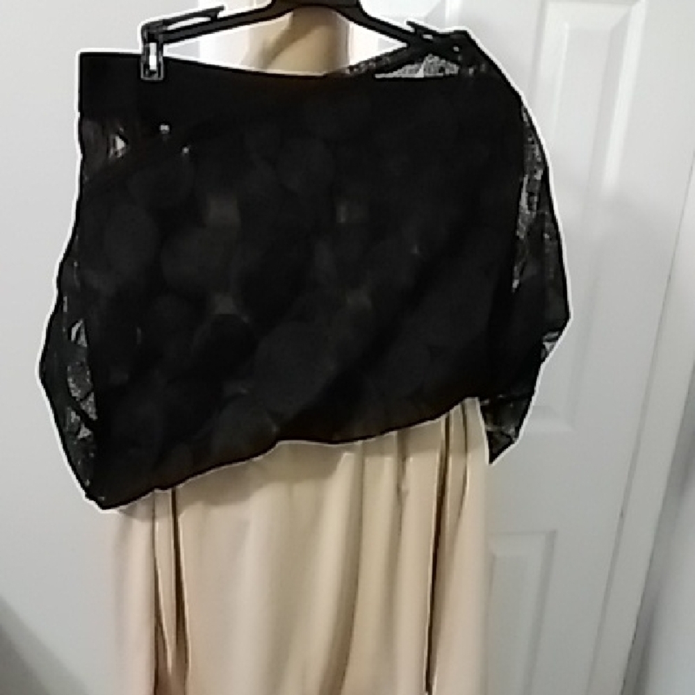 Lane Bryant Black and Cream Polka Dot A-Line Skirt - Picture 4 of 7